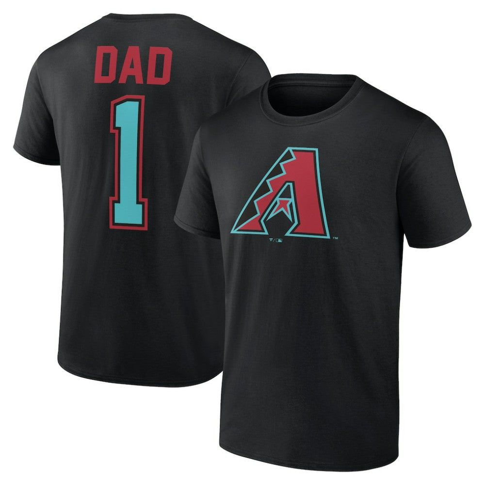 Arizona Diamondbacks Father's Day #1 Dad T-Shirt - Black T-shirts