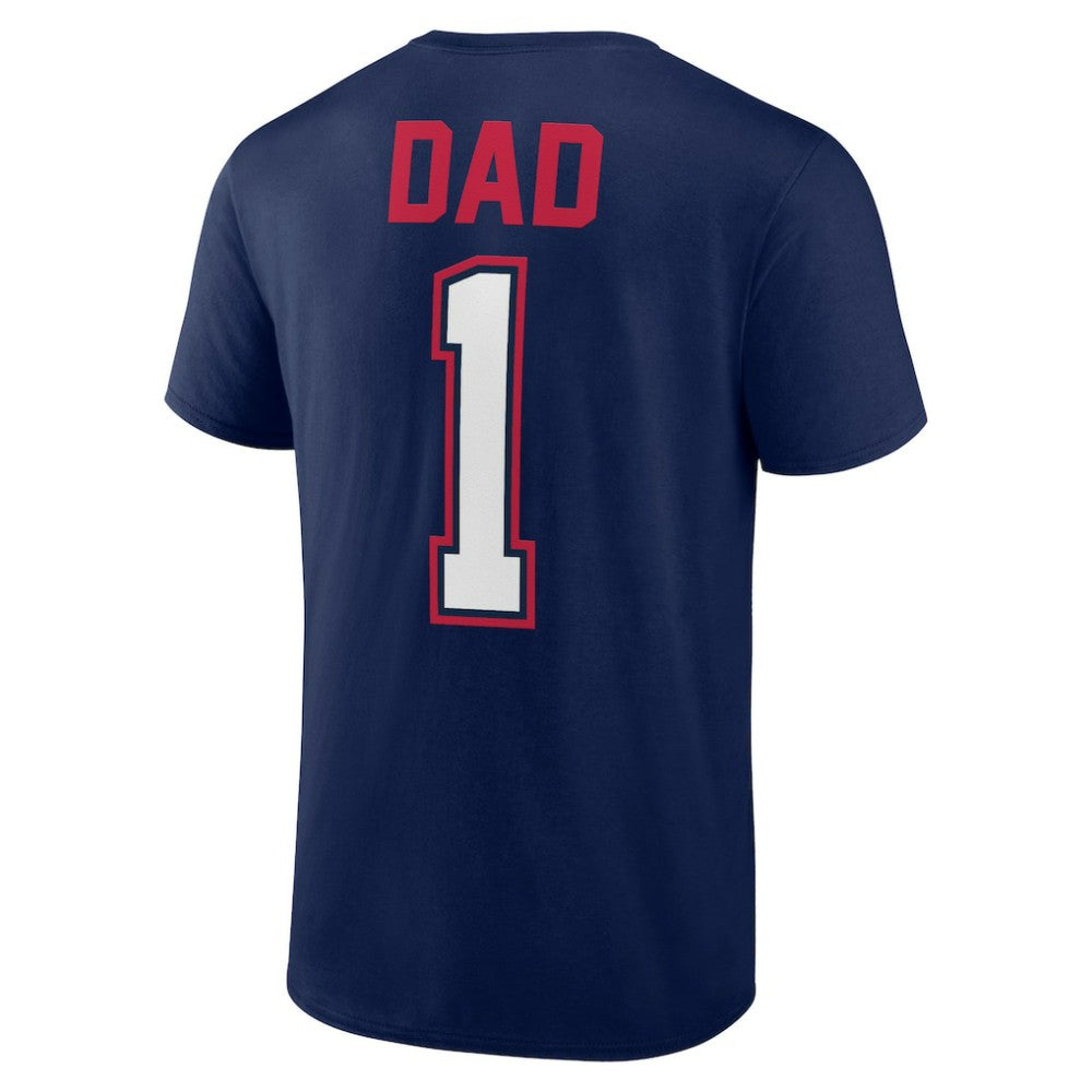Atlanta Braves Father's Day #1 Dad T-Shirt - Navy T-shirts