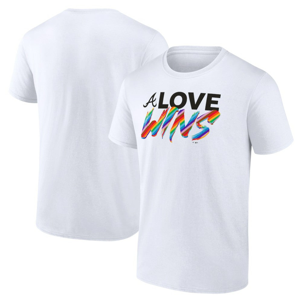 Atlanta Braves Love Wins T-Shirt - White T-shirts