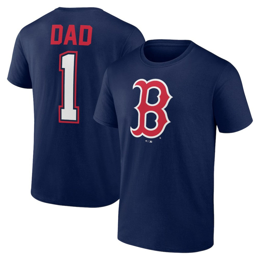 Boston Red Sox Father's Day #1 Dad T-Shirt - Navy T-shirts