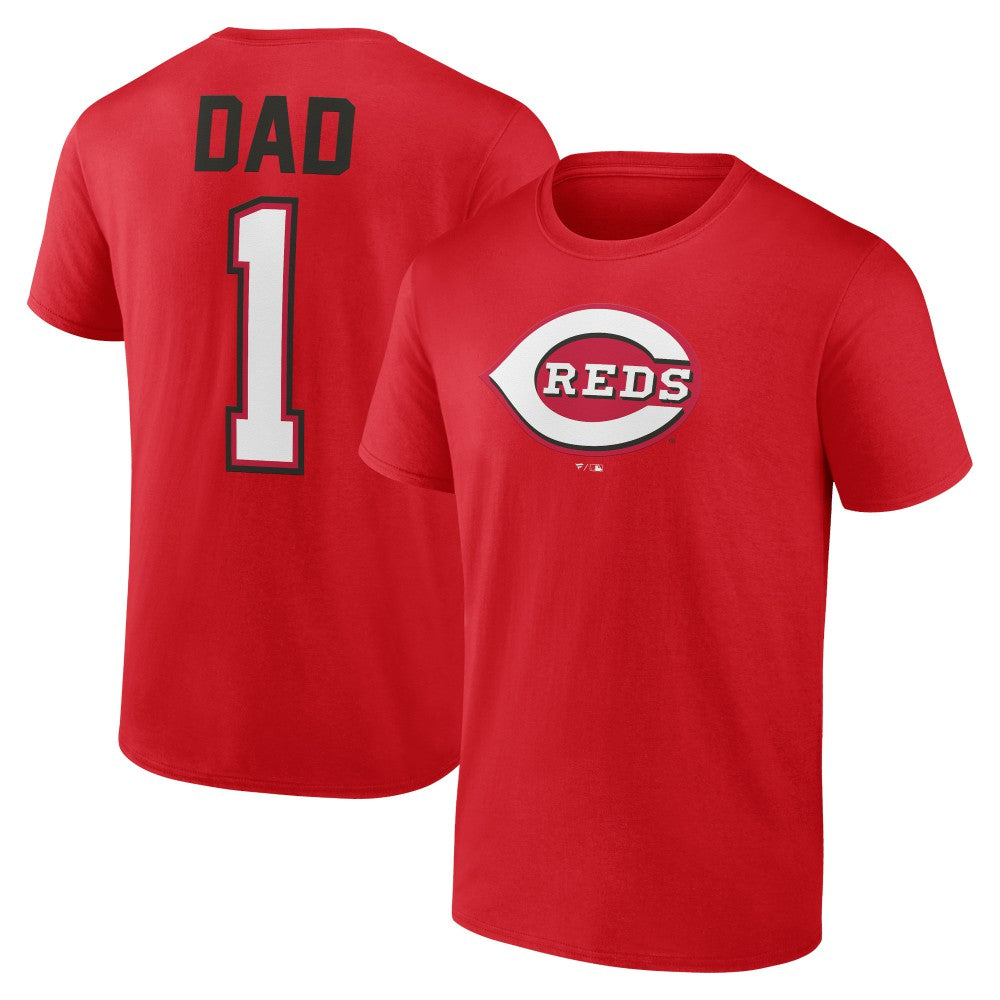 Cincinnati Reds Father's Day #1 Dad T-Shirt - Red T-shirts