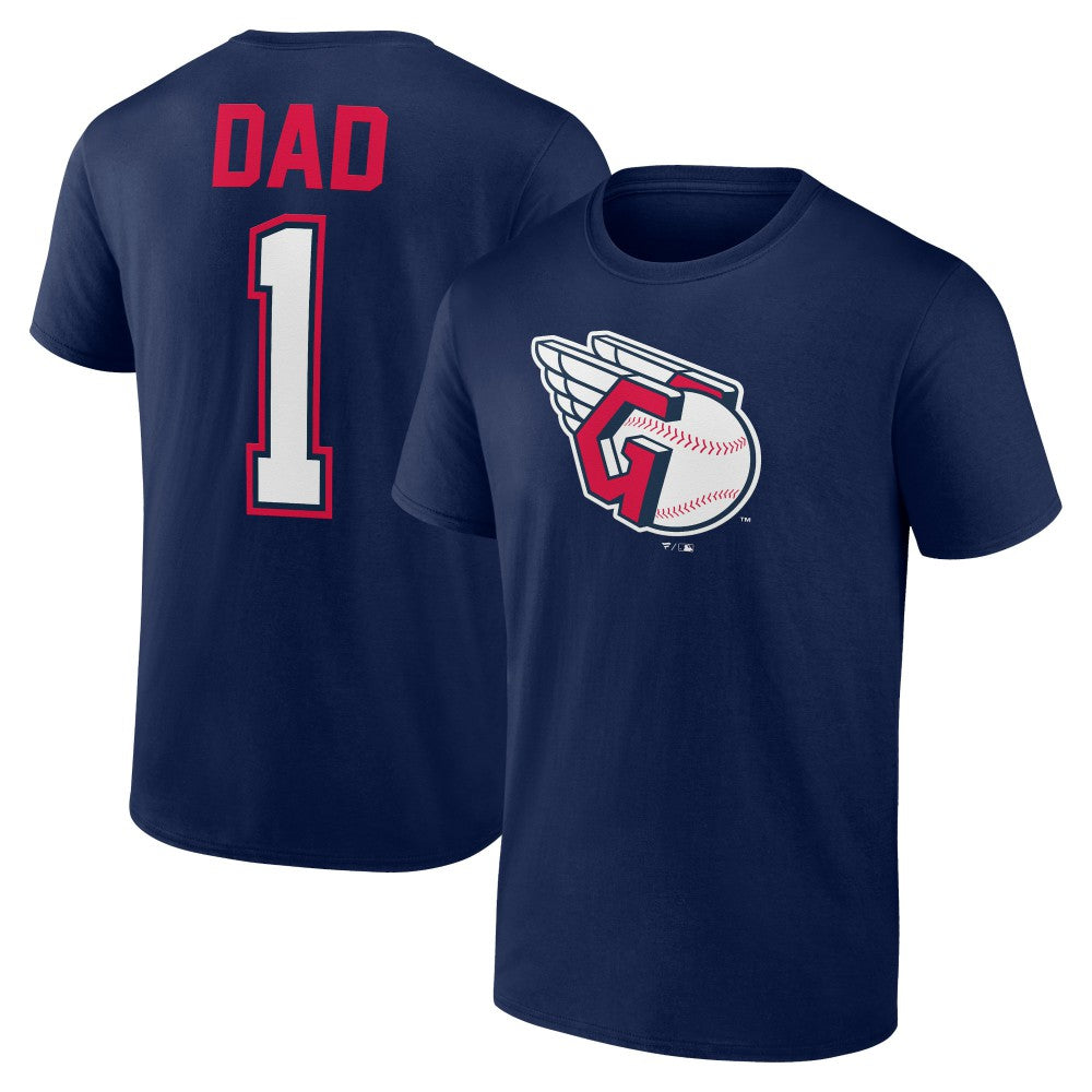 Cleveland Guardians Father's Day #1 Dad T-Shirt - Navy T-shirts