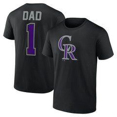Colorado Rockies Father's Day #1 Dad T-Shirt - Black T-shirts