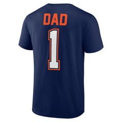 Detroit Tigers Father's Day #1 Dad T-Shirt - Navy T-shirts