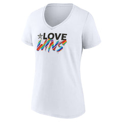 Houston Astros Women's Love Wins V-Neck T-Shirt - White T-shirts