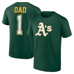 Athletics Father's Day #1 Dad T-Shirt - Green T-shirts