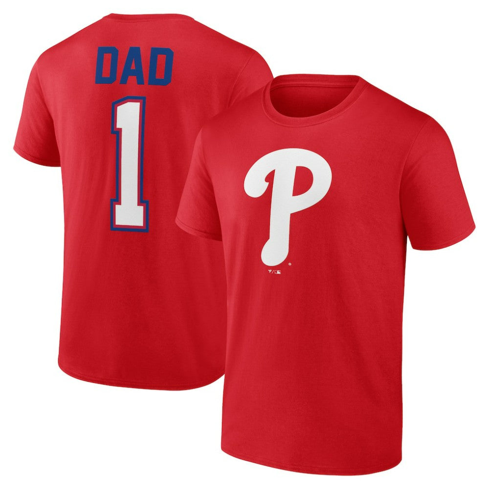 Philadelphia Phillies Father's Day #1 Dad T-Shirt - Red T-shirts
