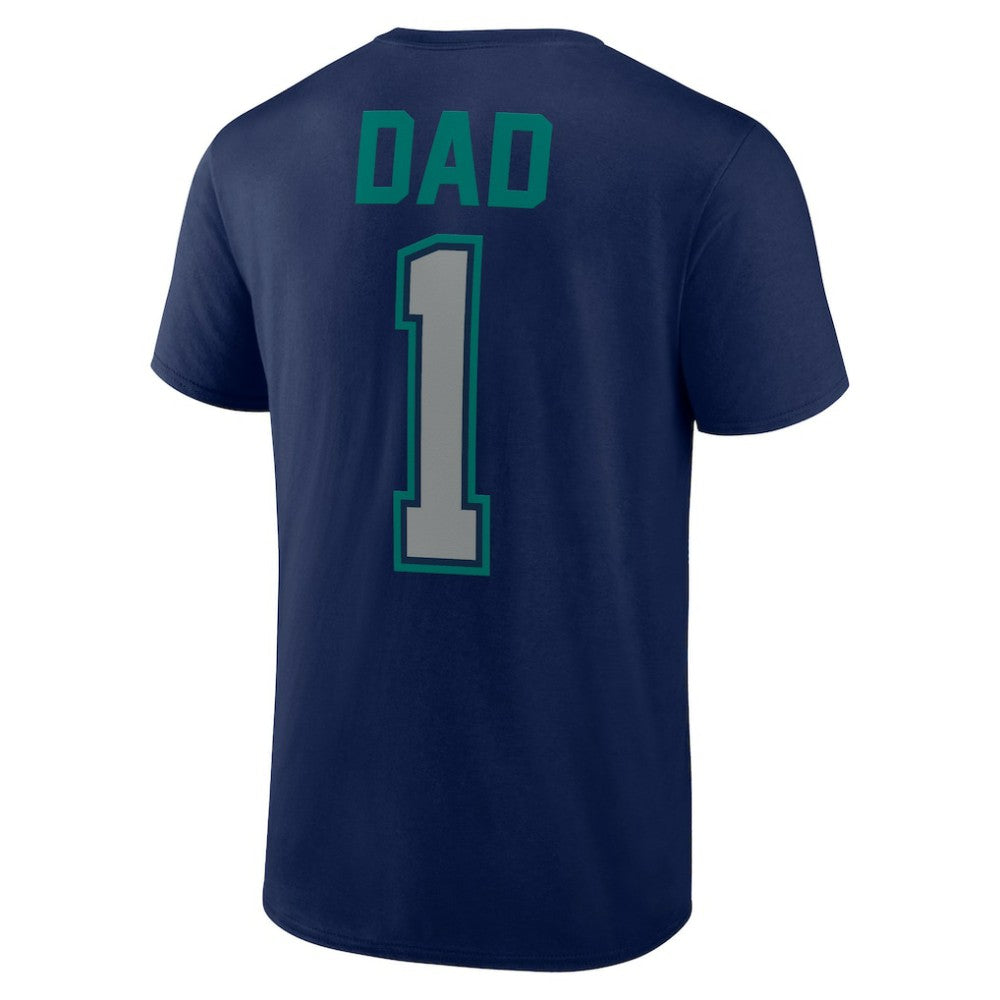 Seattle Mariners Father's Day #1 Dad T-Shirt - Navy T-shirts