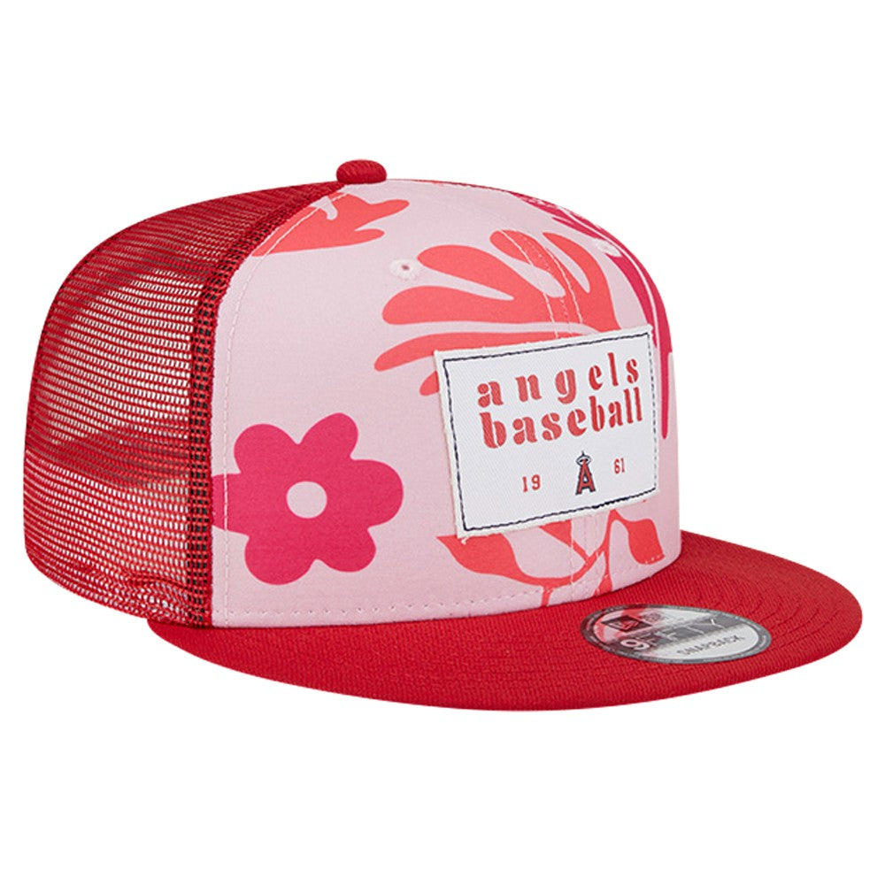 Los Angeles Angels New Era Bikini Bottom Trucker 9FIFTY Snapback Hat - Red Hats