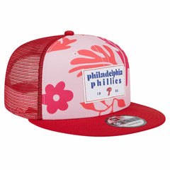 Philadelphia Phillies New Era Bikini Bottom Trucker 9FIFTY Snapback Hat - Red Hats
