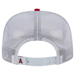 Los Angeles Angels New Era Team Horizon 9FIFTY A-Frame Trucker Snapback Hat - Red Hats