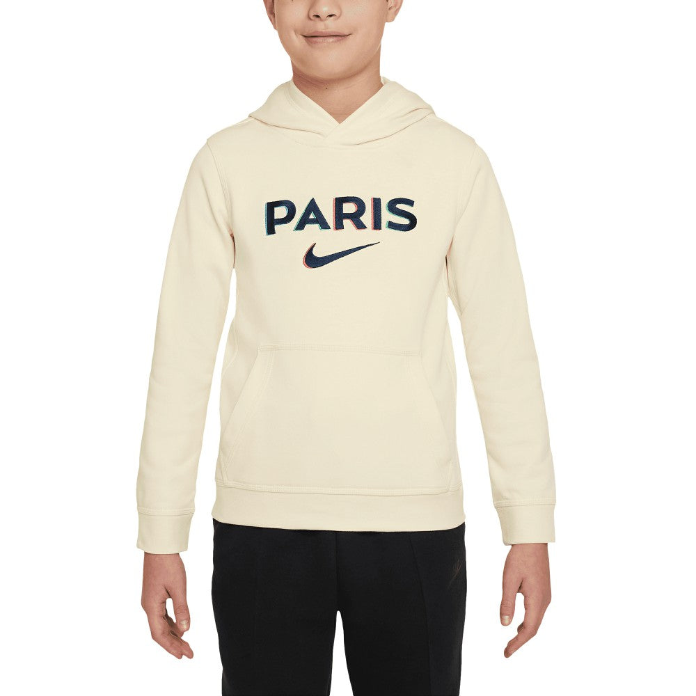 Paris Saint-Germain Youth Club Pullover Hoodie Cream