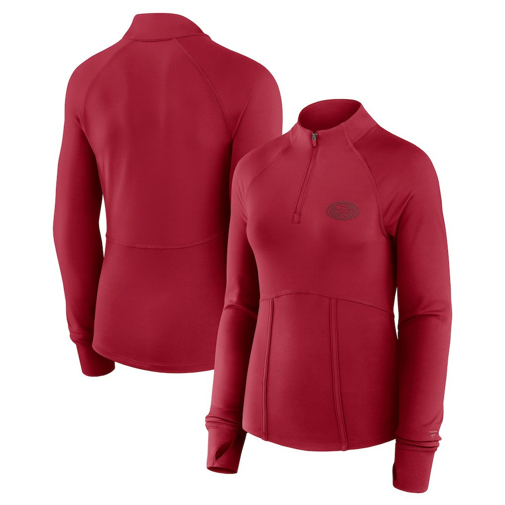 San Francisco 49ers Women's Elements Quarter-Zip Jacket Scarlet