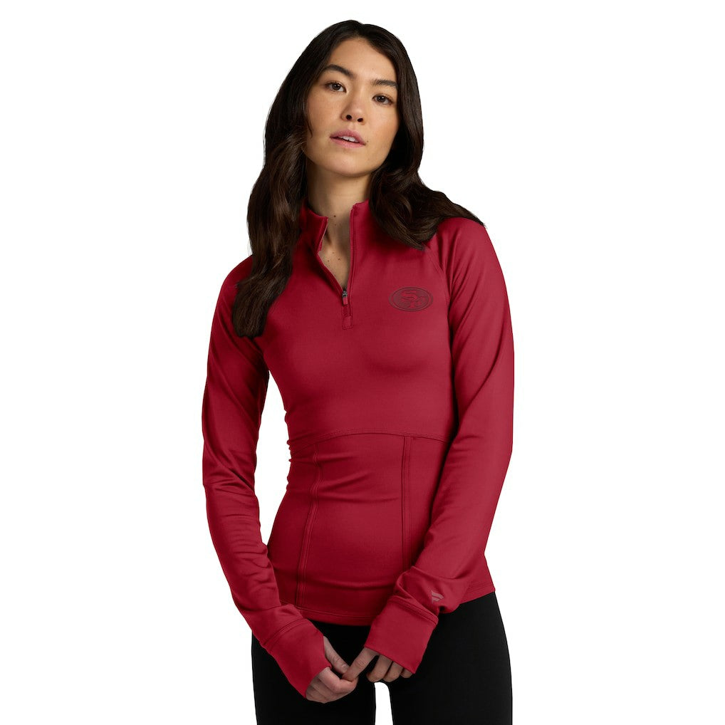 San Francisco 49ers Women's Elements Quarter-Zip Jacket Scarlet
