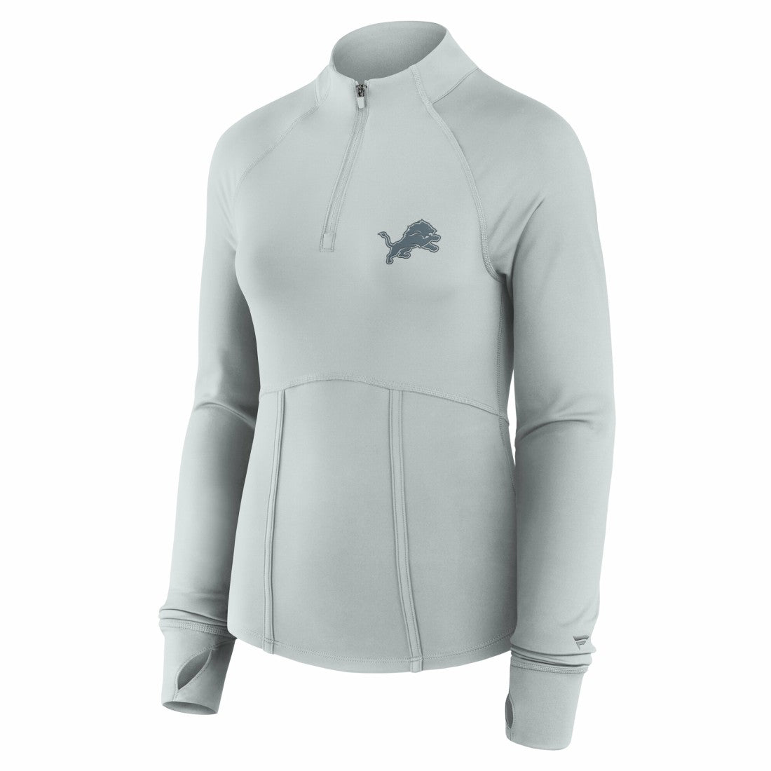 Detroit Lions Women's Elements Raglan Quarter-Zip Jacket Gray