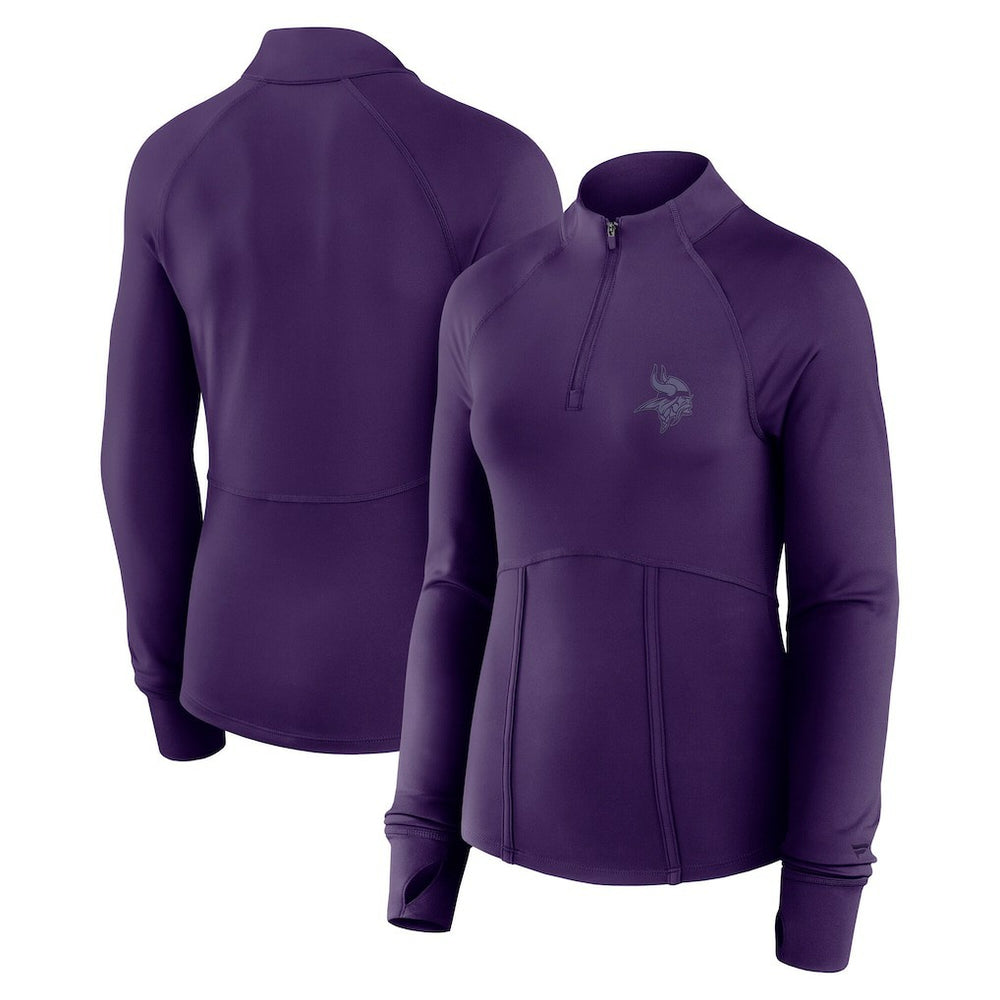 Minnesota Vikings Women's Elements Raglan Quarter-Zip Jacket Purple