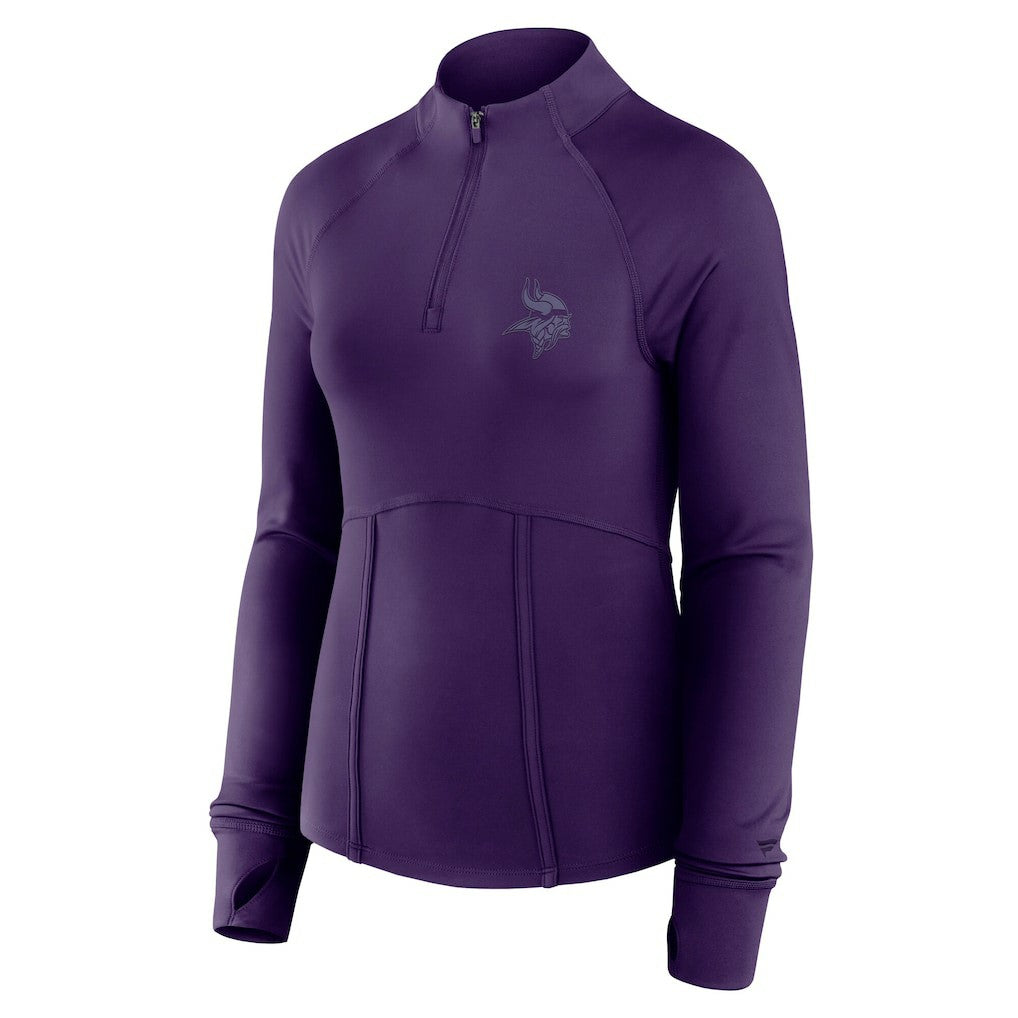 Minnesota Vikings Women's Elements Raglan Quarter-Zip Jacket Purple