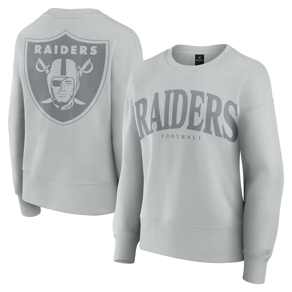 Las Vegas Raiders Women's Elements Pullover Sweatshirt Gray