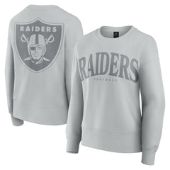 Las Vegas Raiders Women's Elements Pullover Sweatshirt Gray