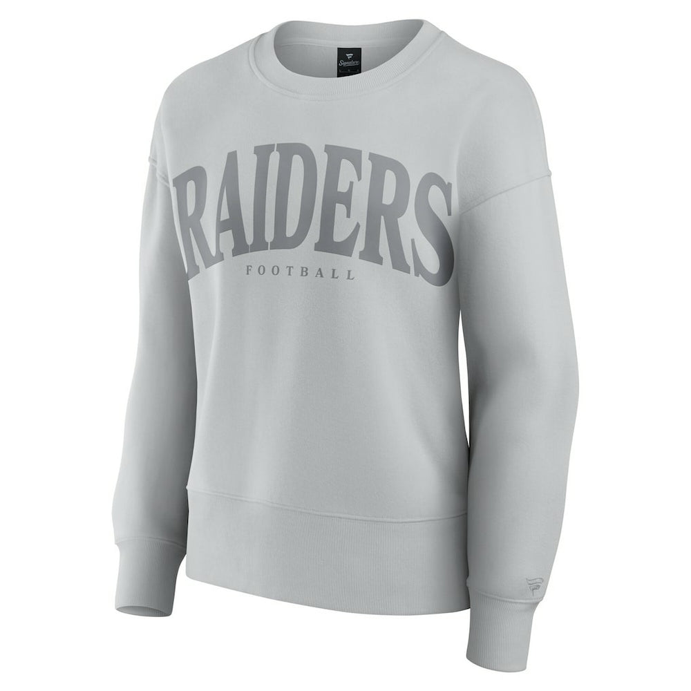 Las Vegas Raiders Women's Elements Pullover Sweatshirt Gray