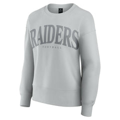 Las Vegas Raiders Women's Elements Pullover Sweatshirt Gray