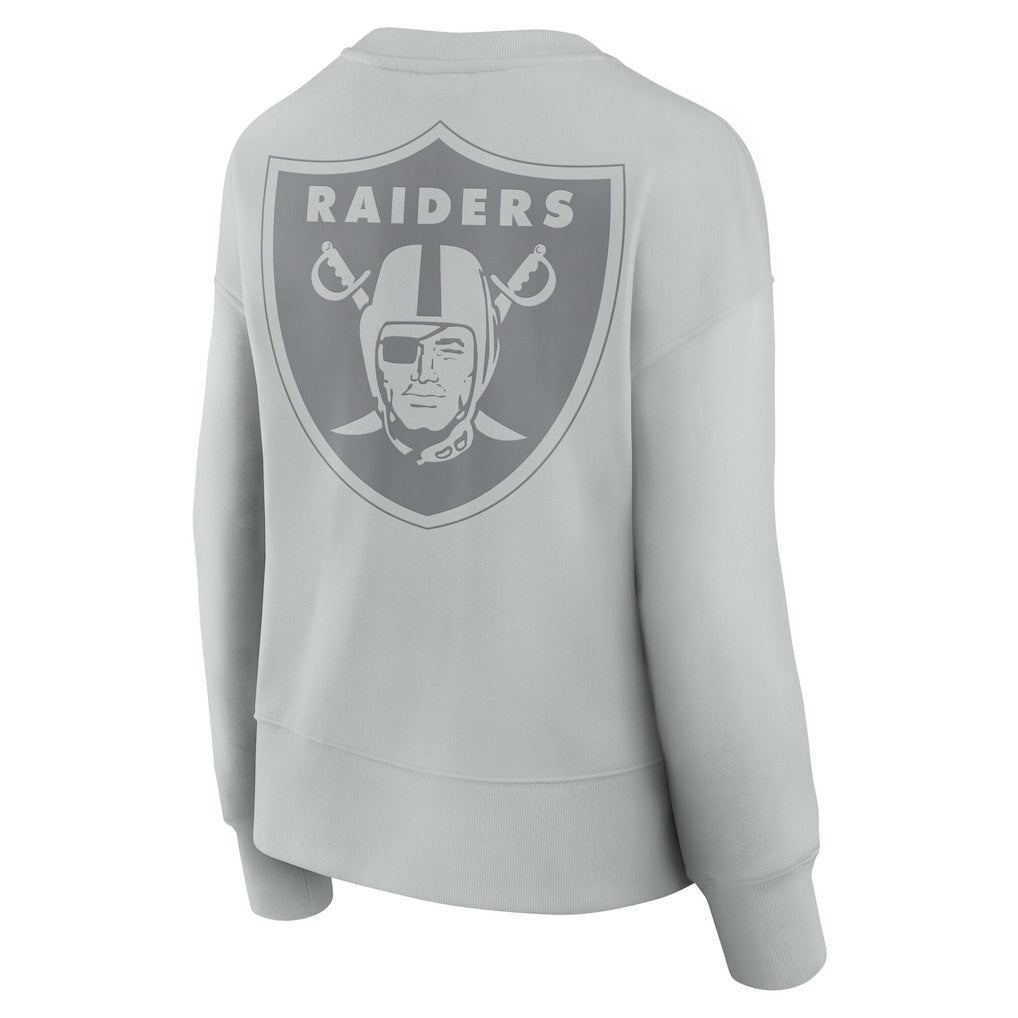 Las Vegas Raiders Women's Elements Pullover Sweatshirt Gray