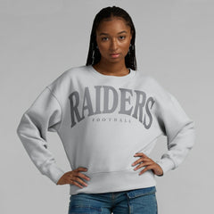 Las Vegas Raiders Women's Elements Pullover Sweatshirt Gray