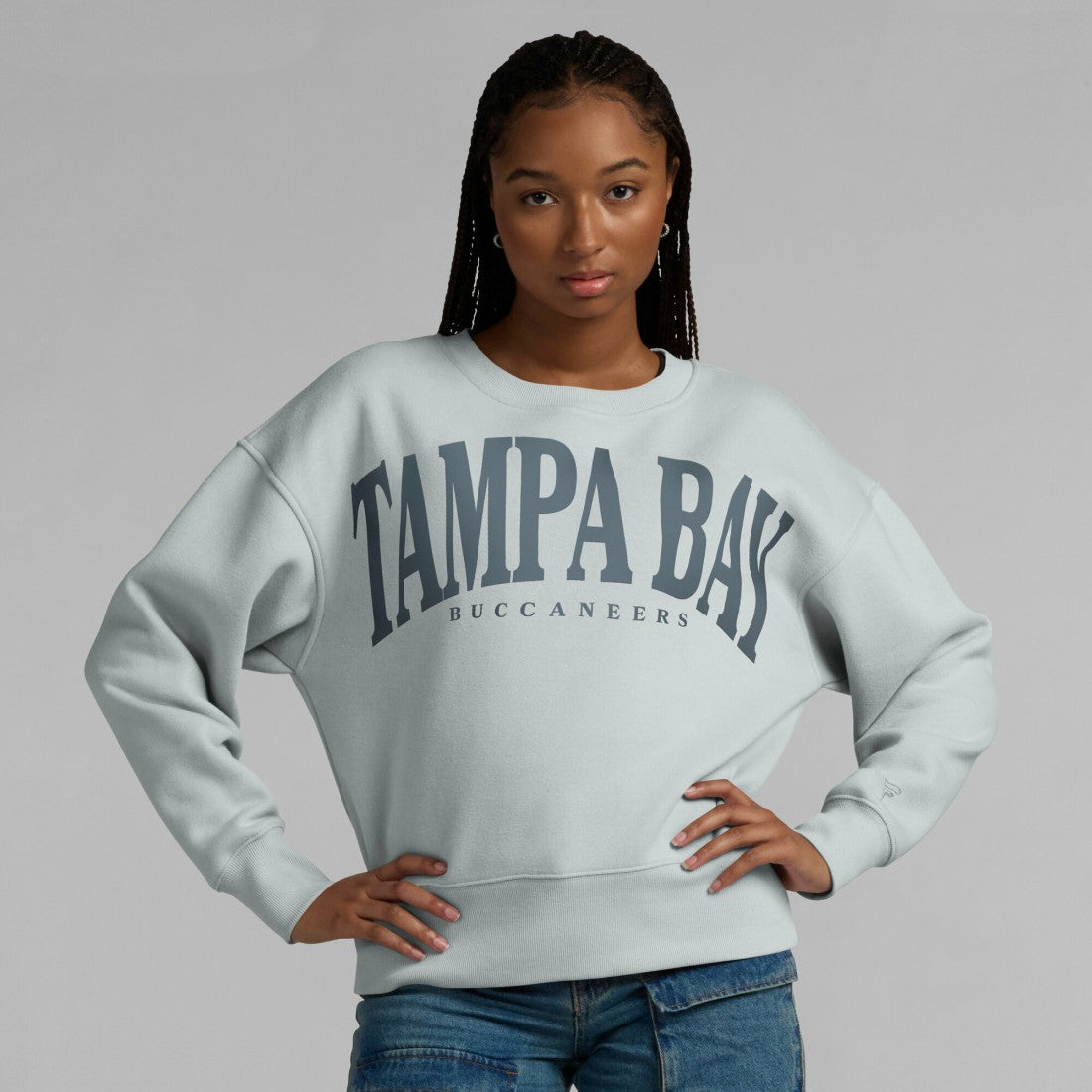 Tampa Bay Buccaneers Women's Elements Pullover Sweatshirt Gray