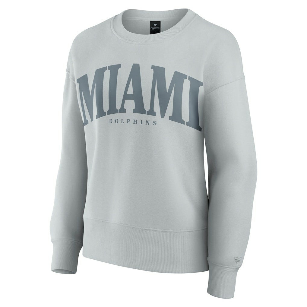 Miami Dolphins Women's Elements Pullover Sweatshirt Gray