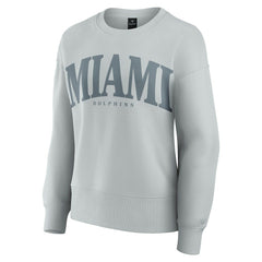 Miami Dolphins Women's Elements Pullover Sweatshirt Gray