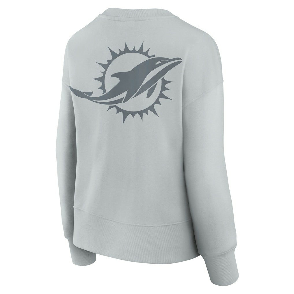 Miami Dolphins Women's Elements Pullover Sweatshirt Gray