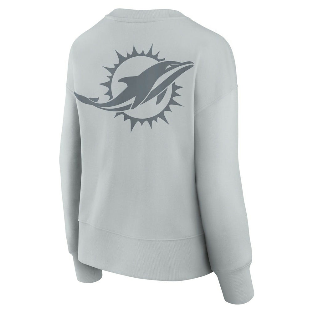 Miami Dolphins Women's Elements Pullover Sweatshirt Gray