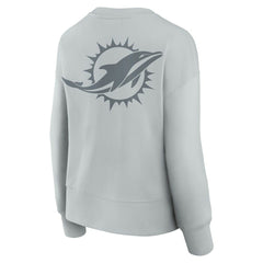 Miami Dolphins Women's Elements Pullover Sweatshirt Gray