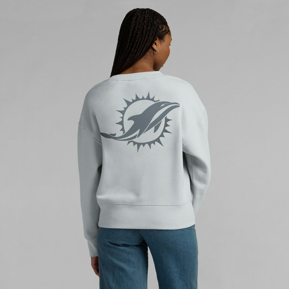 Miami Dolphins Women's Elements Pullover Sweatshirt Gray