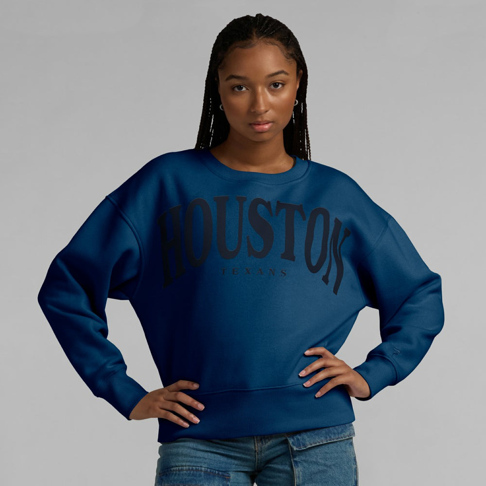 Houston Texans Women's Elements Pullover Sweatshirt Navy