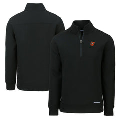 Baltimore Orioles Cutter & Buck Cooperstown Collection Roam Eco Recycled Quarter-Zip Pullover - Black Pullover