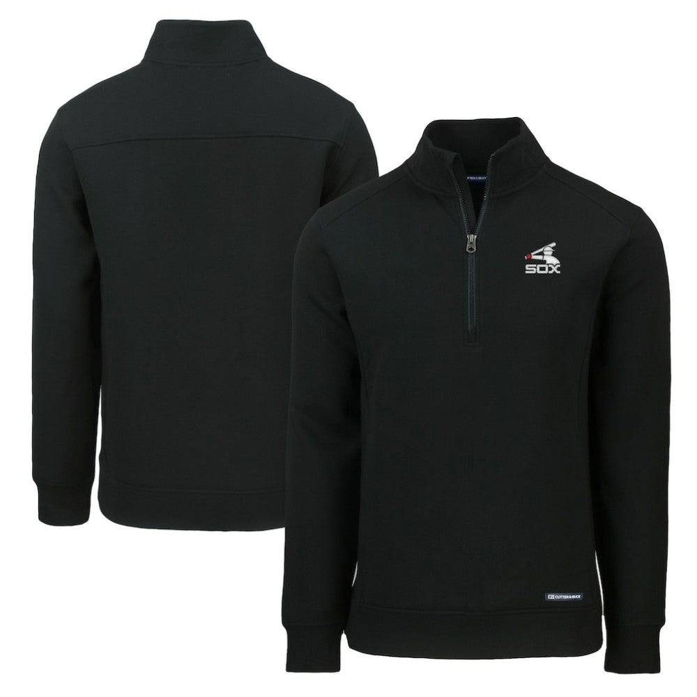 Chicago White Sox Cutter & Buck Cooperstown Collection Roam Eco Recycled Quarter-Zip Pullover - Black Pullover