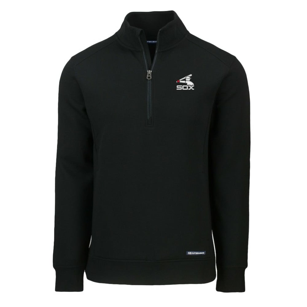 Chicago White Sox Cutter & Buck Cooperstown Collection Roam Eco Recycled Quarter-Zip Pullover - Black Pullover