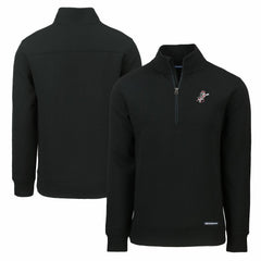 Cincinnati Reds Cutter & Buck Cooperstown Collection Roam Eco Recycled Quarter-Zip Pullover - Black Pullover