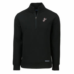Cincinnati Reds Cutter & Buck Cooperstown Collection Roam Eco Recycled Quarter-Zip Pullover - Black Pullover
