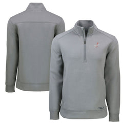 Los Angeles Dodgers Cutter & Buck Cooperstown Collection Roam Eco Recycled Quarter-Zip Pullover - Gray Pullover
