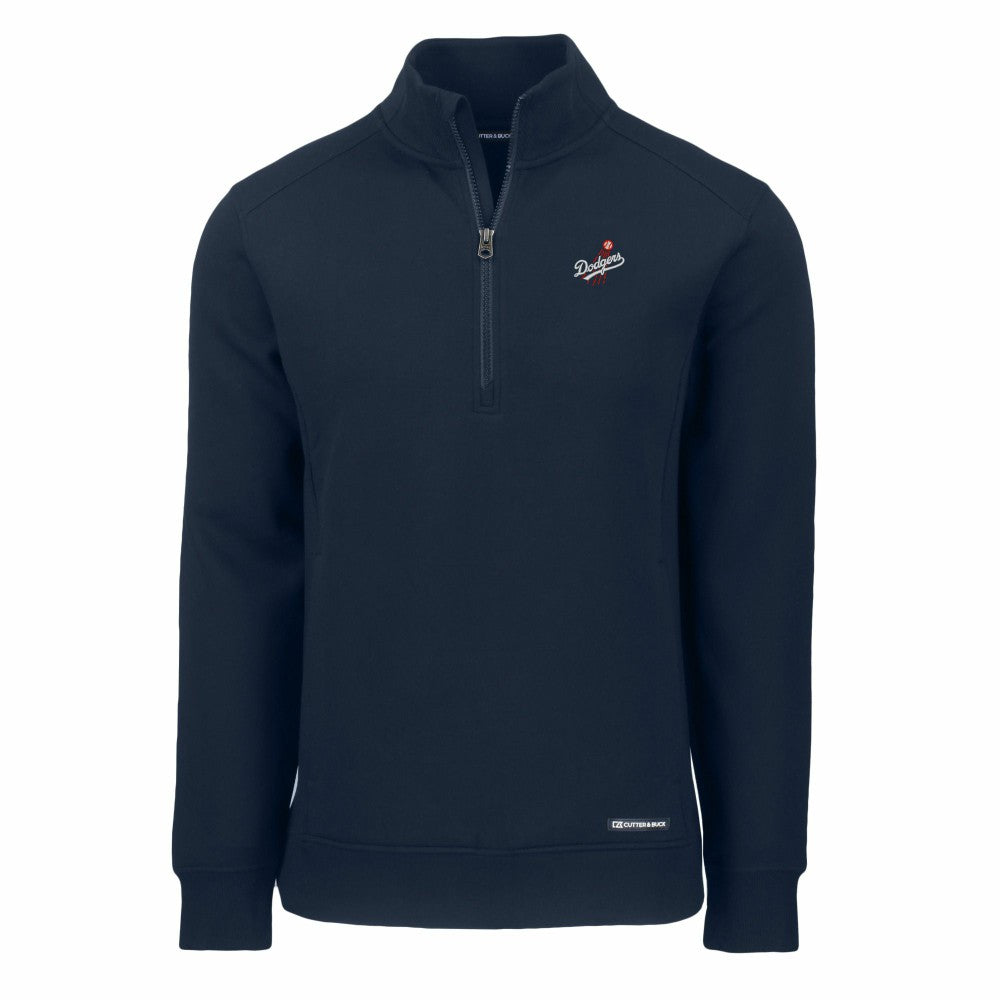 Los Angeles Dodgers Cutter & Buck Cooperstown Collection Roam Eco Recycled Quarter-Zip Pullover - Navy Pullover