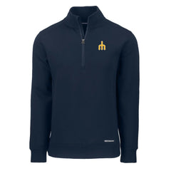 Seattle Mariners Cutter & Buck Cooperstown Collection Roam Eco Recycled Quarter-Zip Pullover - Navy Pullover