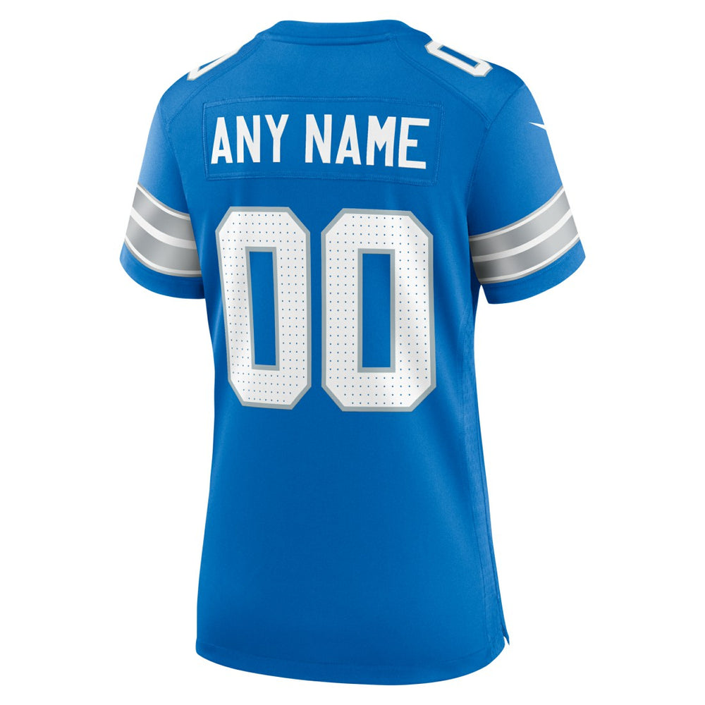 Detroit Lions Women's Custom Game Jersey Blue
