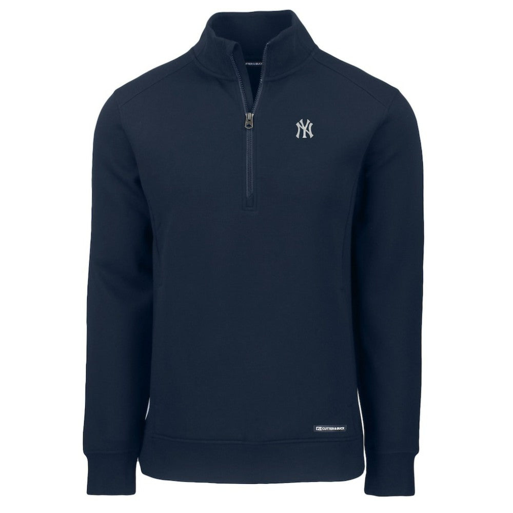 New York Yankees Cutter & Buck Roam Eco Recycled Quarter-Zip Pullover - Navy Pullover