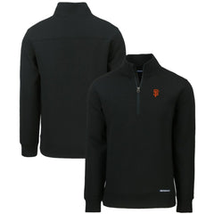 San Francisco Giants Cutter & Buck Roam Eco Recycled Quarter-Zip Pullover - Black Pullover