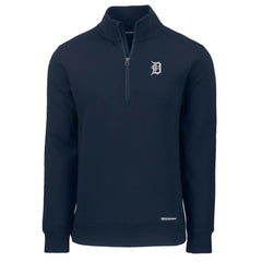 Detroit Tigers Cutter & Buck Roam Eco Recycled Quarter-Zip Pullover - Navy Pullover