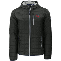 Cincinnati Reds Cutter & Buck Rainier Primaloft Eco Full-Zip Hooded Jacket - Black Jackets