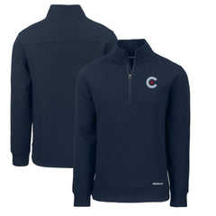 Chicago Cubs Cutter & Buck City Connect Roam Eco Recycled Quarter-Zip Pullover - Navy Pullover