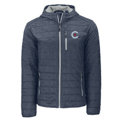 Chicago Cubs Cutter & Buck City Connect Rainier Primaloft Eco Full-Zip Hooded Jacket - Anthracite Jackets